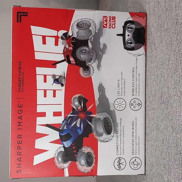 Sharper Image Thunder Tumbler Wireless Remote Control 360° Spinning Red Car NWT - Picture 5 of 13